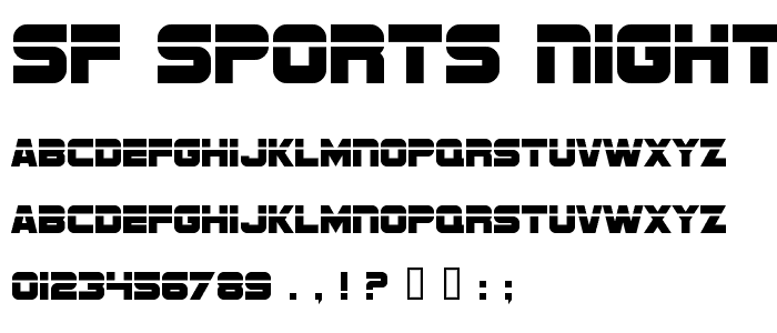 SF Sports Night Upright font